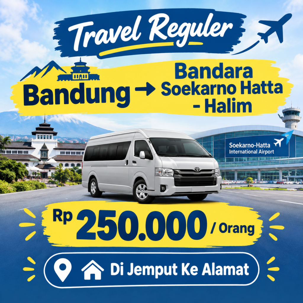 travel reguler bandung bandara soetta halim